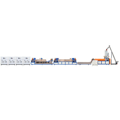 Máquina de fabricación de tiras de embalaje de plástico de PP totalmente automática 90-600 KG/h