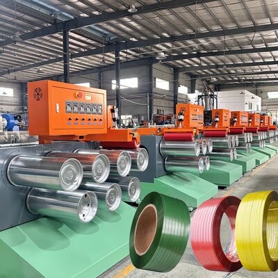 Buen precio Línea de producción de flejes PET de un solo tornillo totalmente automática de alta precisión para la fabricación de bandas de flejes PET en línea