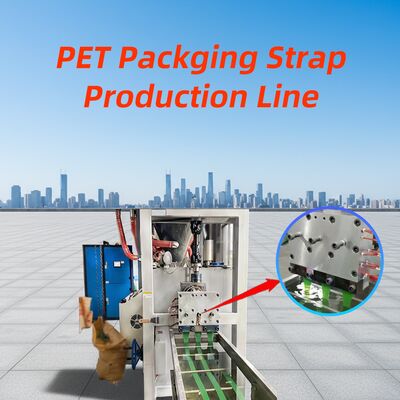 Máquina de fabricación de tiras de PET con línea de producción completa desde el pre-secado hasta el enrollamiento con pasos de estiramiento de tracción y relieve