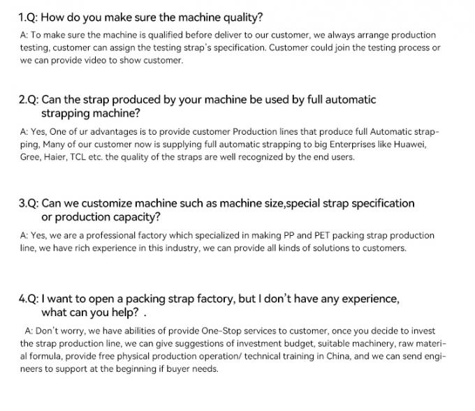 Línea de producción de fleje de PP de acero inoxidable 304, Máquina para fleje de embalaje de PP con relieve 20